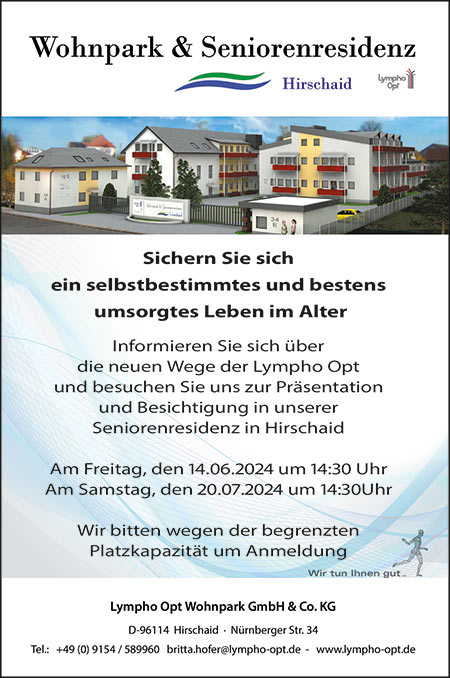 Informations-Veranstaltungen zu Wohnpark und Seniorenresidenz in Hirschaid